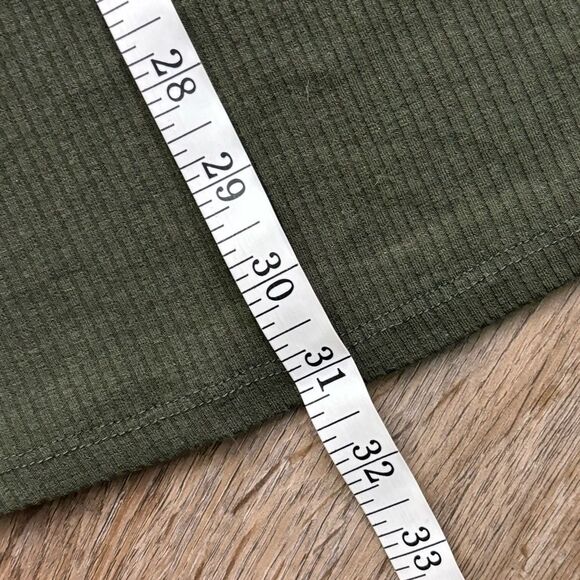 Forever 21 Green Ribbed A Line Mini Dress Size Medium - Picture 10 of 10